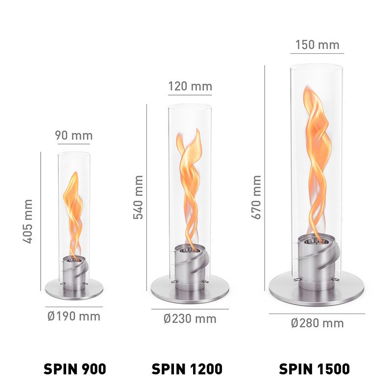 Spin Classic 900 Tischfeuer - Silber